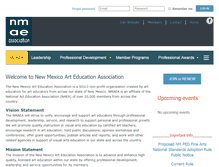 Tablet Screenshot of newmexicoarteducators.org